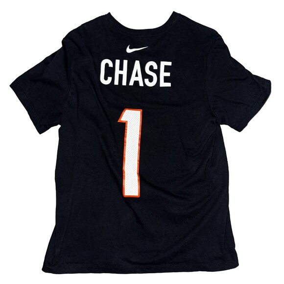 Nike Men's Cincinnati Bengals Ja'Marr Chase #1 Black T-Shirt - Picture 2 of 3